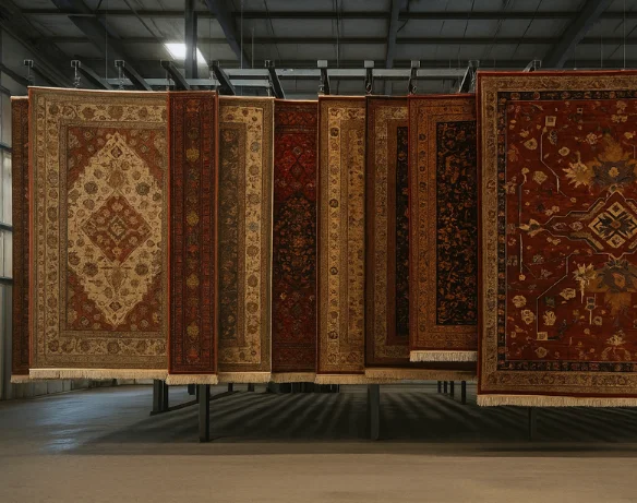 Area rug cleaning in progress